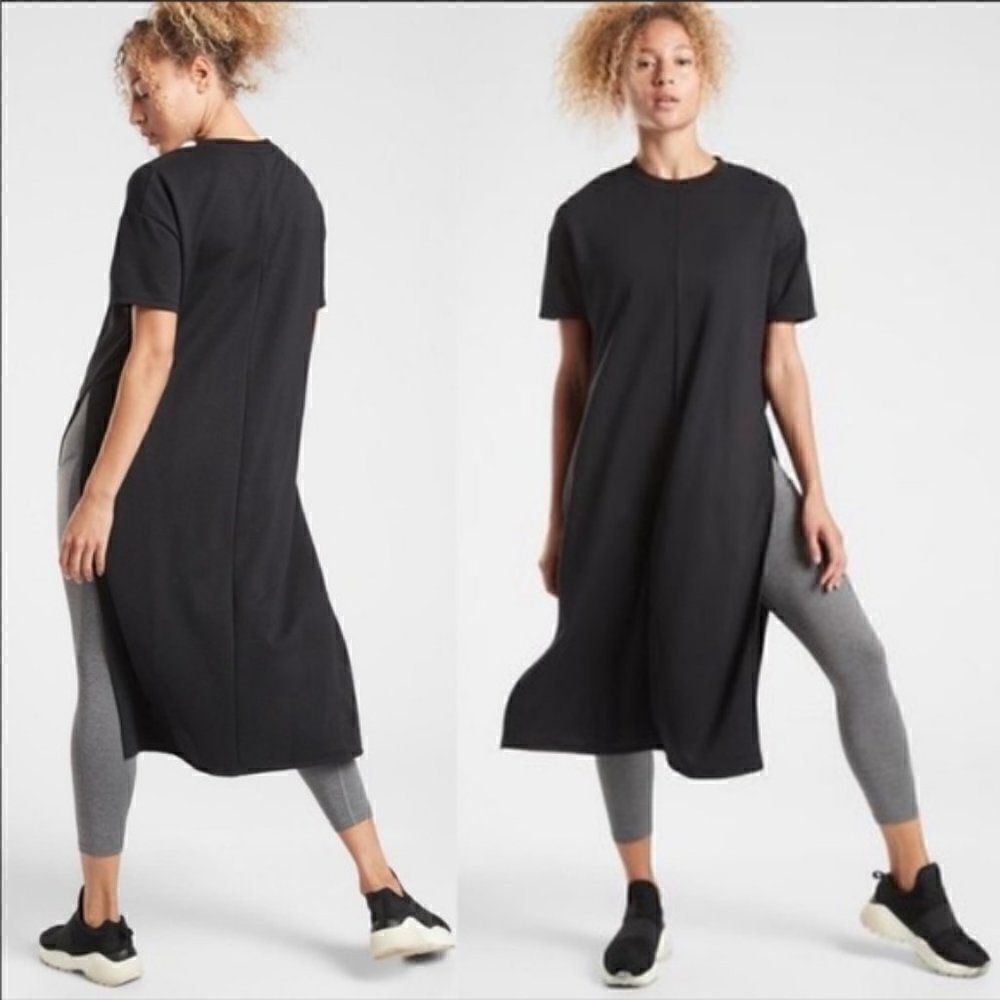 Athleta Black Fleece Long Tunic Top